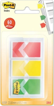 Segnapagina Post it Index Medium Freccia - 682-ARR-RYG-EU - 25 4 x 43 6 mm - Post it - conf. 60 pezzi Cancelleria e prodotti per ufficio/Archivio ufficio e accessori per scrivania/Etichette divisori per schedario e timbri/Segnapagina adesivi Eurocartuccia - Pavullo, Commerciovirtuoso.it