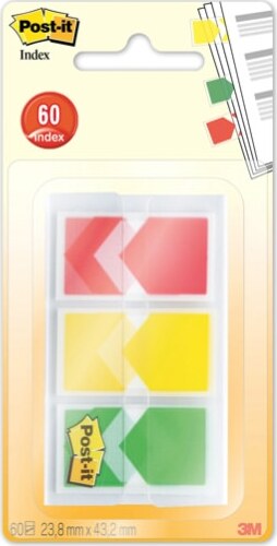 Segnapagina Post it Index Medium Freccia - 682-ARR-RYG-EU - 25 4 x 43 6 mm - Post it - conf. 60 pezzi Cancelleria e prodotti per ufficio/Archivio ufficio e accessori per scrivania/Etichette divisori per schedario e timbri/Segnapagina adesivi Eurocartuccia - Pavullo, Commerciovirtuoso.it