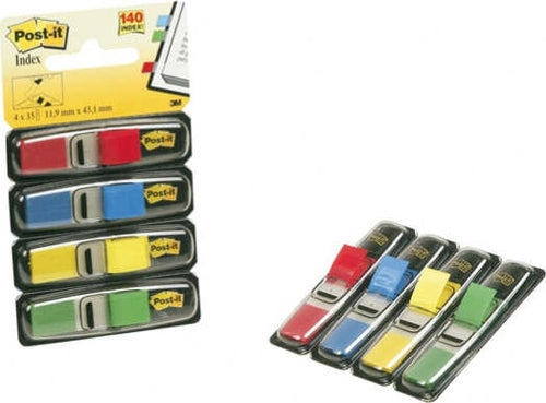 Segnapagina Post it Index Mini - 683-4 - 12 x 43 2 mm - 4 colori classici - Post it - conf. 140 pezzi Cancelleria e prodotti per ufficio/Archivio ufficio e accessori per scrivania/Etichette divisori per schedario e timbri/Segnapagina adesivi Eurocartuccia - Pavullo, Commerciovirtuoso.it