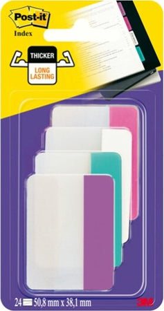 Segnapagina Post it Index Strong - 686-PWAV - per archivio - 50 8 x 38 1 mm - rosa-bianco-turchese-viola - Post it - conf. 24 pz Cancelleria e prodotti per ufficio/Archivio ufficio e accessori per scrivania/Etichette divisori per schedario e timbri/Segnapagina adesivi Eurocartuccia - Pavullo, Commerciovirtuoso.it