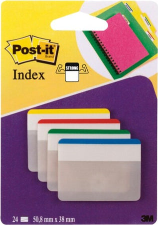 Segnapagina Post it Index Strong - 686F-1 - per archivio - 50 8 x 38 mm - colori classici - Post it - conf. 24 pezzi Cancelleria e prodotti per ufficio/Archivio ufficio e accessori per scrivania/Etichette divisori per schedario e timbri/Segnapagina adesivi Eurocartuccia - Pavullo, Commerciovirtuoso.it