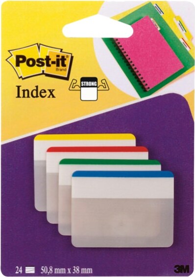 Segnapagina Post it Index Strong - 686F-1 - per archivio - 50 8 x 38 mm - colori classici - Post it - conf. 24 pezzi Cancelleria e prodotti per ufficio/Archivio ufficio e accessori per scrivania/Etichette divisori per schedario e timbri/Segnapagina adesivi Eurocartuccia - Pavullo, Commerciovirtuoso.it