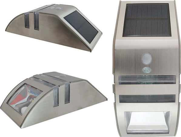 SEGNAPASSI LAMPADA LUCE LED CON PANNELLO SOLARE RICARICABIL SENSORE CREPUSCOLARE  Trade Shop italia - Napoli, Commerciovirtuoso.it