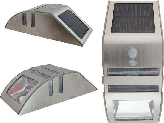Segnapassi-Lampada-Luce-Led-Con-Pannello-Solare-Ricaricabil-Sensore-Crepuscolare