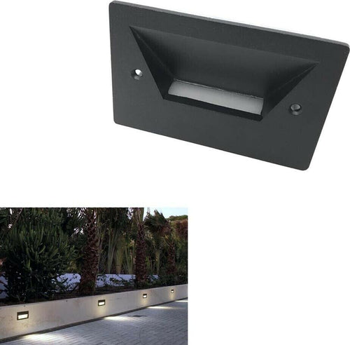 Segnapassi-Led-Luce-Bianca-Faretto-3-W-Segnapasso-Da-Muro-Scale-Giardino-Es49-Universo