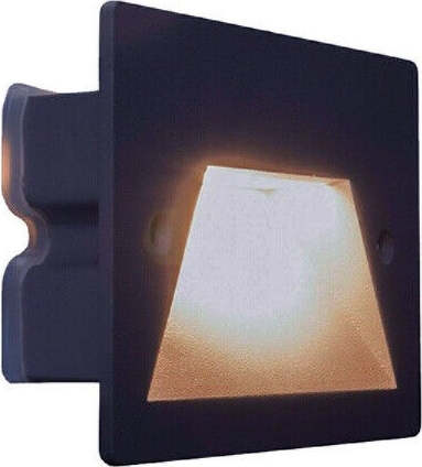 Segnapasso-A-Led-3-W-Faretto-Applique-Luce-Fredda-Calda-Naturale-Ip65-Es49-Nero