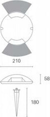 Segnapasso-Biemissione-Esterno-Upper-Alluminio-Termoplastica-Grigio-Led-2W-4000K