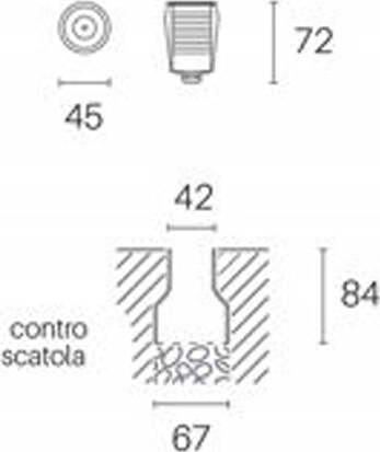 Segnapasso-Da-Esterno-Moderno-D4,5Cm-Hangar-Alluminio-E-Cromo-Led-2,5W-4000K