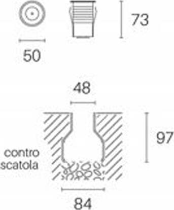 Segnapasso-Da-Esterno-Moderno-D5Cm-Hangar-Alluminio-E-Cromo-Led-2,5W-4000K