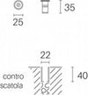 Segnapasso-Da-Esterno-Moderno-Micro-Alluminio-E-Acciaio-Cromo-Led-1W-4000K
