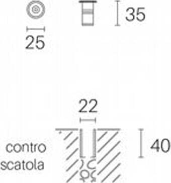 Segnapasso-Da-Esterno-Moderno-Micro-Alluminio-E-Acciaio-Cromo-Led-1W-4000K