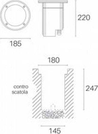 Segnapasso-Da-Esterno-Moderno-Route-Alluminio-E-Vetro-Nero-1-Luce-E27