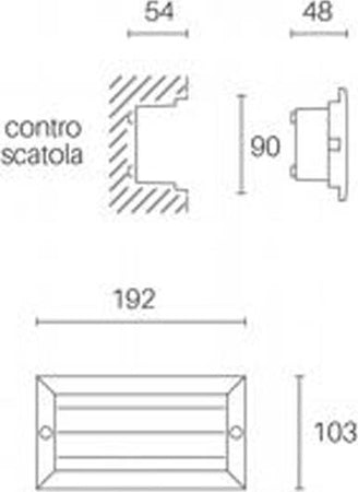Segnapasso-Esterno-Incasso-Chiuso-Escape-Alluminio-E-Vetro-Bianco-Led-10W-3000K