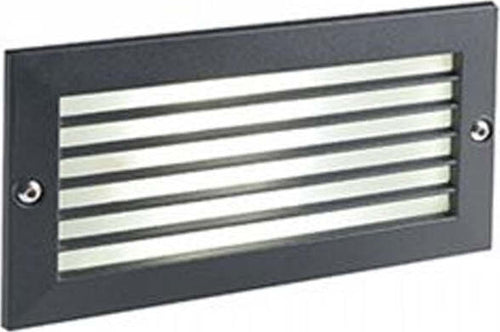 Segnapasso-Esterno-Incasso-Chiuso-Escape-Alluminio-E-Vetro-Nero-Led-10W-3000K