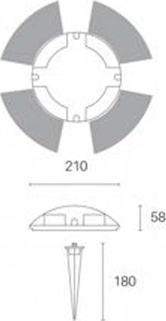 Segnapasso-Esterno-Moderno-Upper-Alluminio-E-Termoplastica-Grigio-Led-4W-4000K