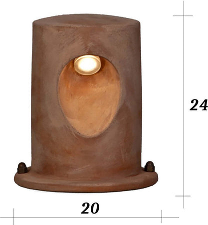 Segnapasso-esterno-Toscot-U-BOAT-P211C-95-IP65-1.7W-LED-monoemissione-terracotta-lampioncino-lampada-terra-giardino