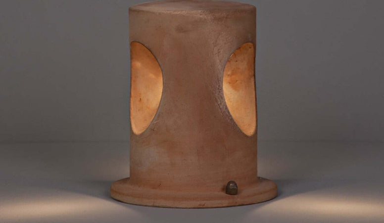 Segnapasso-esterno-Toscot-U-BOAT-P213C-40-IP65-LED-triemissione-terracotta-lampioncino-lampada-terra-giardino