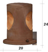 Segnapasso-esterno-Toscot-U-BOAT-P213C-40-IP65-LED-triemissione-terracotta-lampioncino-lampada-terra-giardino
