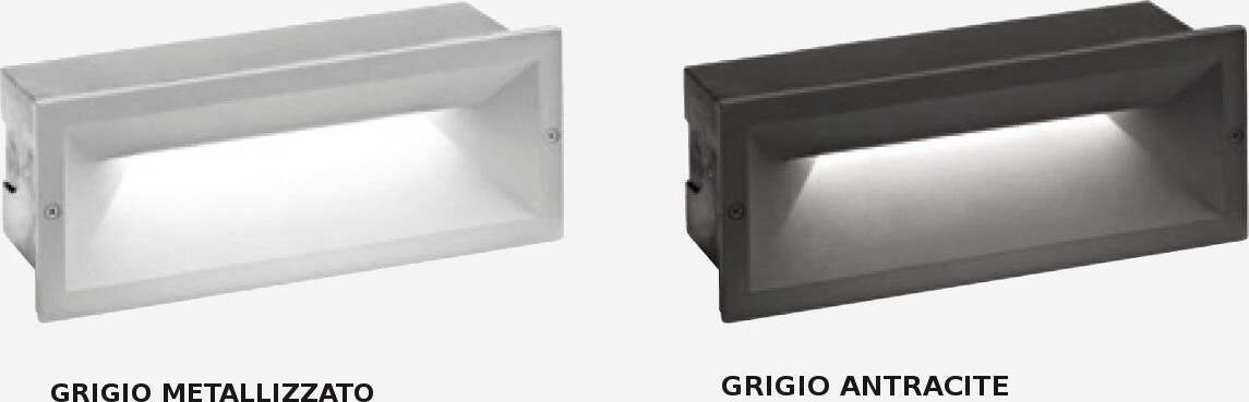 Segnapasso-Gea-Led-OHRM-GES350-LED-alluminio-policarbonato-lampada-parete-incasso-rettangolare-moderno-IP65
