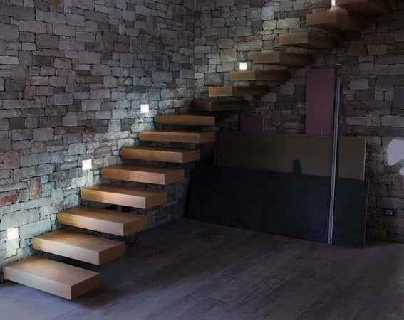 SEGNAPASSO LED 4W INCASSO SCATOLA 503 6400K 3000K 4000K IP65 CORNICE VETRO  asimmetrico bianco nero Illuminazione/Illuminazione per esterni/Luci per sentieri Zencoccostore - Formia, Commerciovirtuoso.it