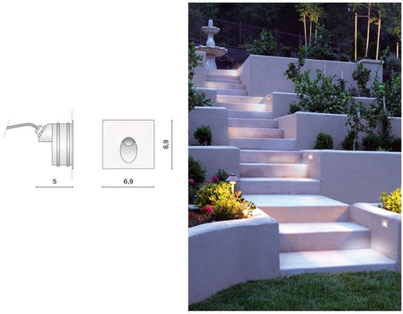 Segnapasso LED Egoluce Step Quadrato