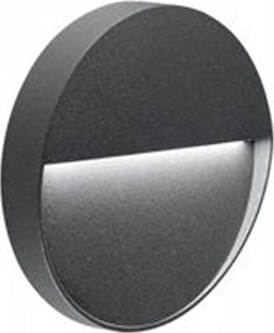 Segnapasso-Moderno-Geo-Round-Alluminio-Grafite-3W-Led-4000K