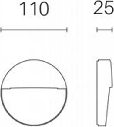 Segnapasso-Moderno-Geo-Round-Alluminio-Grafite-3W-Led-4000K