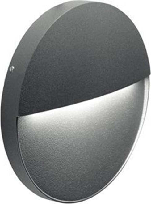 Segnapasso-Moderno-Geo-Round-Alluminio-Grafite-6W-Led-3000K