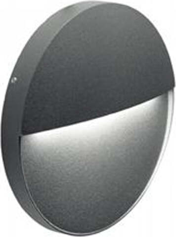 Segnapasso-Moderno-Geo-Round-Alluminio-Grafite-6W-Led-4000K