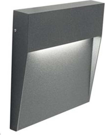 Segnapasso-Moderno-Geo-Square-Alluminio-Grafite-3W-Led-3000K