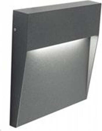 Segnapasso-Moderno-Geo-Square-Alluminio-Grafite-3W-Led-4000K