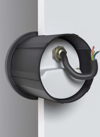 Segnapasso-Moderno-Per-Esterno-Alluminio-Nero-Luce-Led-3W-Ip54