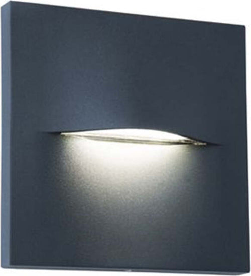 Segnapasso-Quadrato-Moderno-Open-Alluminio-Grafite-3W-Led-4000K