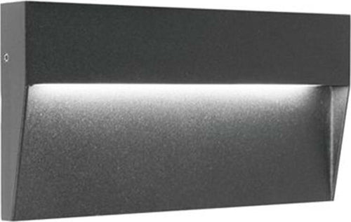 Segnapasso-Rettangolare-Moderno-Geo-Alluminio-Grafite-6W-Led-3000K