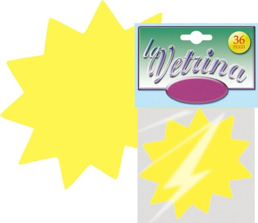 Segnaprezzi Stella - 8 x 8 5 cm - giallo - CWR - conf. 36 pezzi Casa e cucina/Tessili per la casa/Decorazioni per finestre/Sticker decorativi da finestra Eurocartuccia - Pavullo, Commerciovirtuoso.it