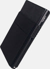 Sei-G-portacarte-in-alluminio-nero-con-tasca-elastica