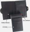 Sei-G-portacarte-safe-magnetic-nero-con-custodia-in-pelle-nera
