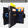 Sei-G-portacarte-safe-magnetic-nero-con-custodia-in-pelle-nera