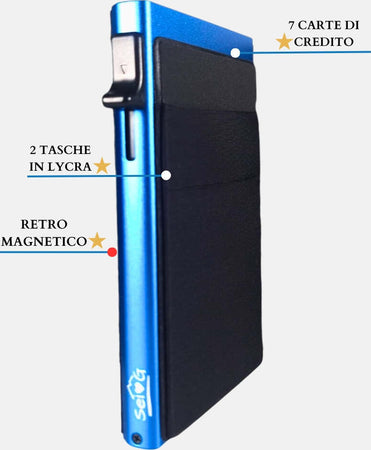 Sei-G-portacarte-safe-magnetic-royal-con-custodia-in-pelle-nera