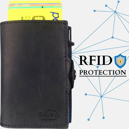 Sei-G-portacarte-safe-magnetic-royal-con-custodia-in-pelle-nera