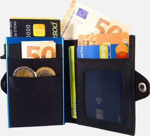 Sei-G-portacarte-safe-magnetic-royal-con-custodia-in-pelle-nera
