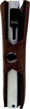 Sei-G-portacarte-safe-magnetic-silver-con-custodia-in-pelle-marrone