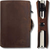 Sei-G-portacarte-safe-magnetic-silver-con-custodia-in-pelle-marrone