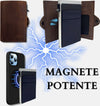 Sei-G-portacarte-safe-magnetic-silver-con-custodia-in-pelle-marrone