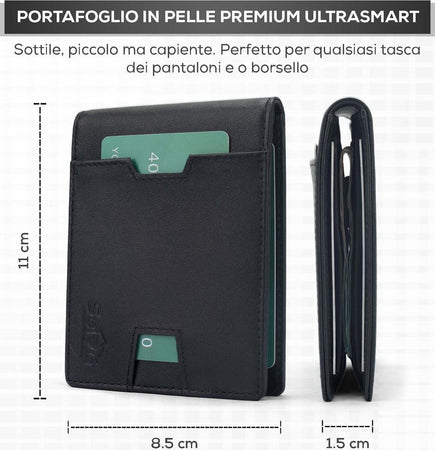 SEI-G-Portafoglio-nero-uomo-portacarte-blocco-RFID