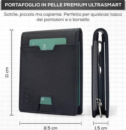 SEI-G-Portafoglio-nero-uomo-portacarte-blocco-RFID