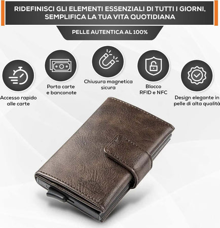 SEI-G-Portafoglio-uomo-portacarte-marrone-blocco-RFID