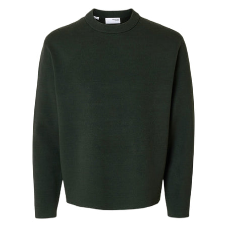 SELECTED HOMME selected homme teller relaxes crew neck - deep forest da uomo