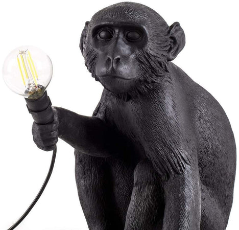 Seletti The Monkey Lamp Black Sitting Version
