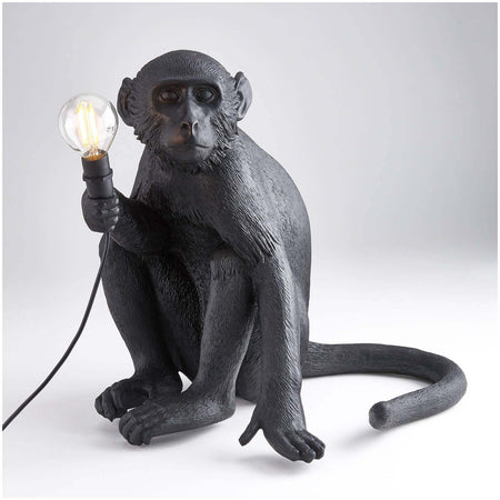 Seletti The Monkey Lamp Black Sitting Version